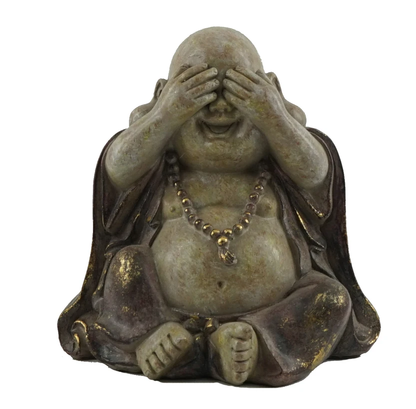 Resin Feng Shui Decor Laughing Buddha Statue Maitreya Statue Happy Buddha For God Luck Maitreya Buddha Figurine Resin Statue