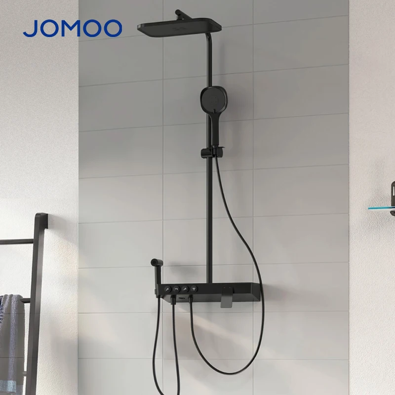 Автоматический смеситель для душа JOMOO большая стойка хранения многофункциональный набор Дождевого с душевой лейкой Shattaf распылитель биде