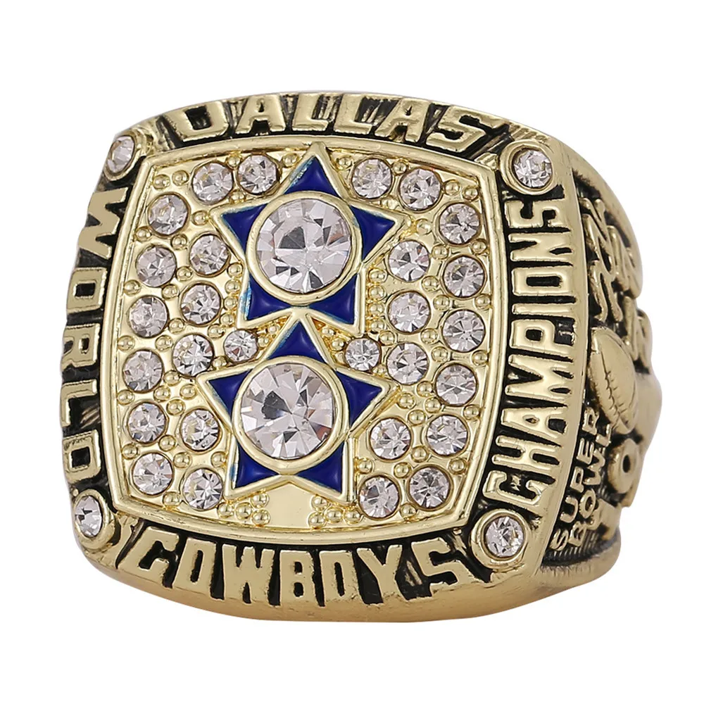 Индивидуальное чемпионское кольцо NFL 1977 Dallas Cowboys Championship Ring золото серебро мужские ювелирные изделия на заказ деревянная коробка