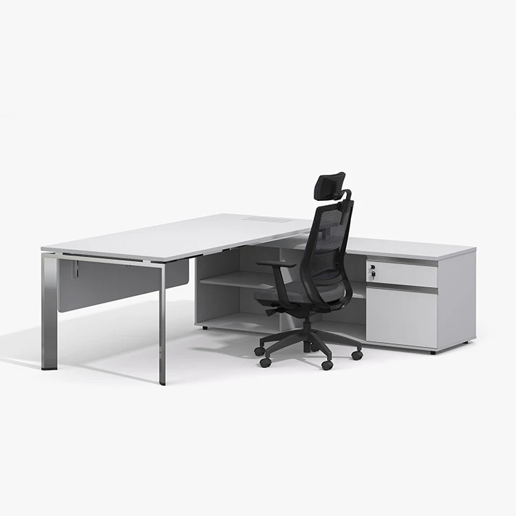 Guangzhou Yeddkin furniture 2023 newest factory bespoke customized chrome finish modern high end luxury manager staff table