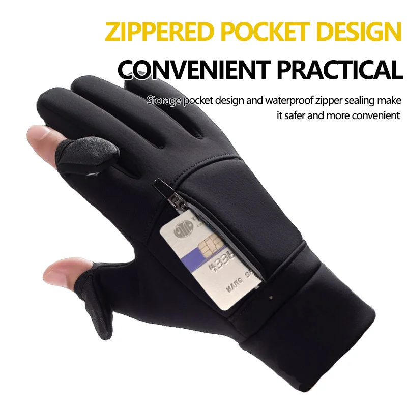 BSCI Factory Waterproof Winter Bike Gloves Anti-Slip Thickened Touchscreen Sports Gloves for Safe Riding