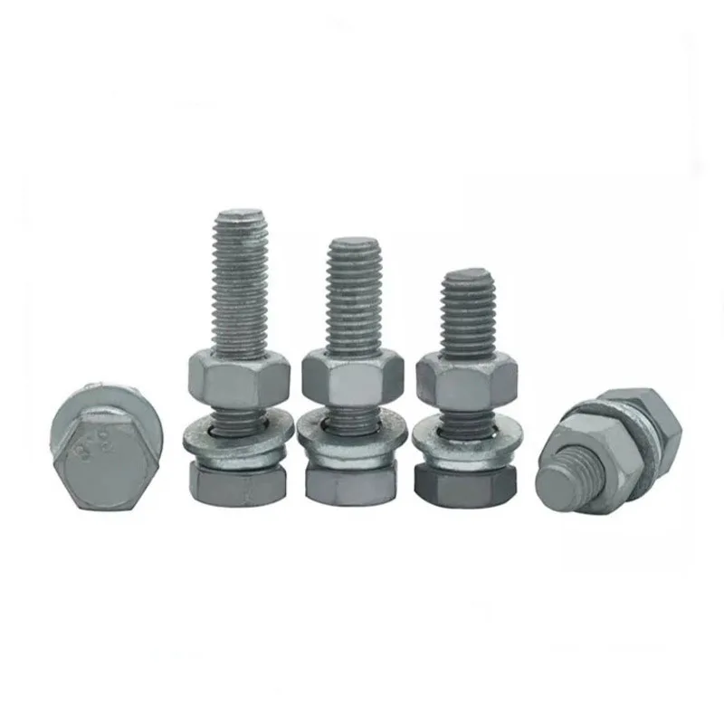 Hot-dip galvanized bolts for photovoltaic power hot-dip galvanized hexagon screws M8-M30 have complete specifications