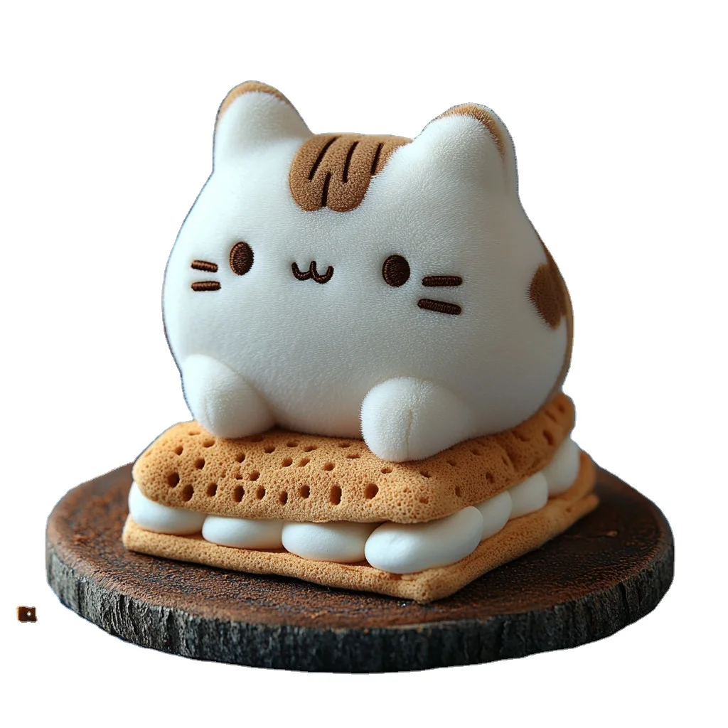 Kawaii плюшевый сэндвич печенье котенок куклы мягкий милый бисквит Кот Мягкие Белый плюшевые игрушки