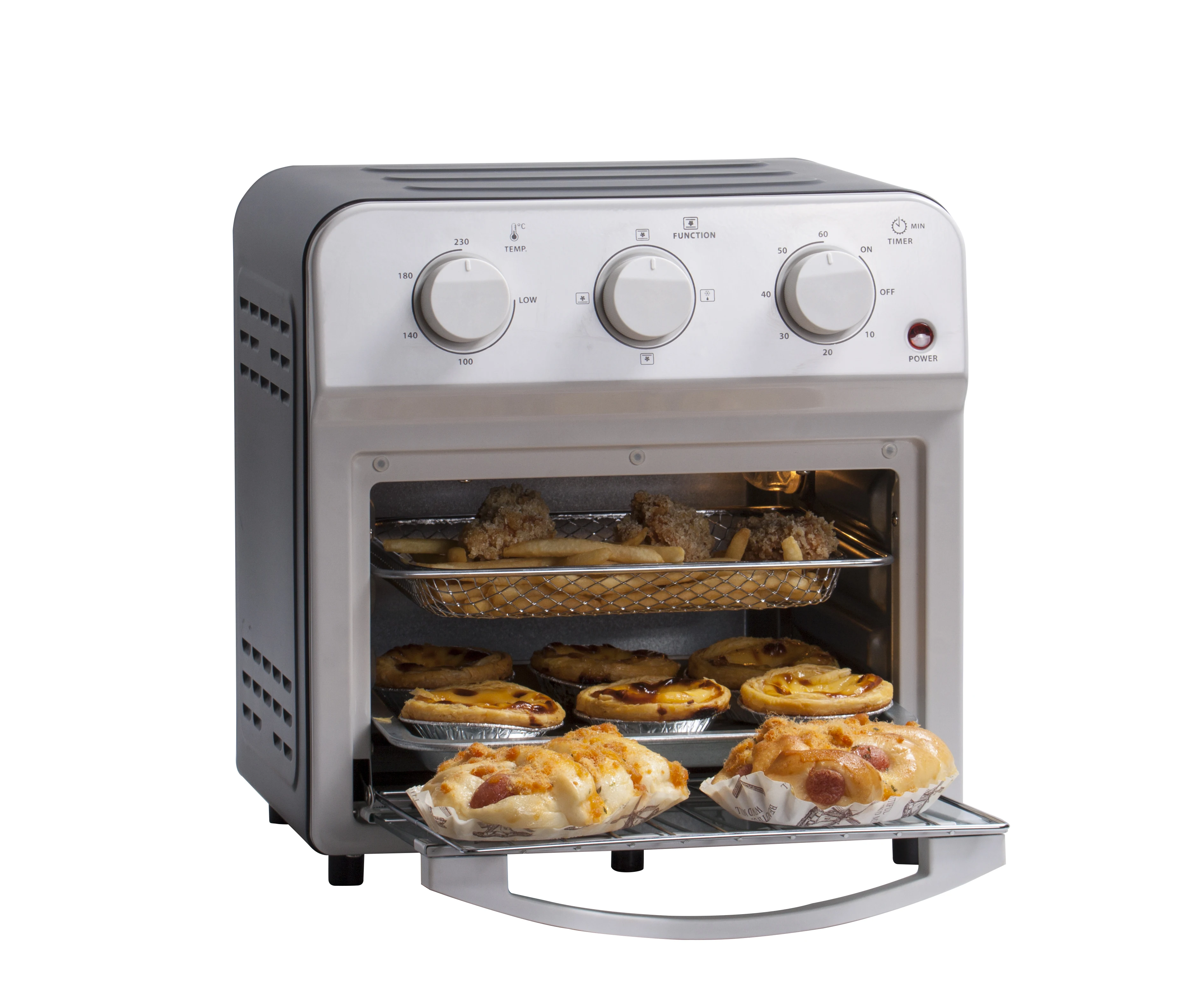 Compact Convection Oven Countertop Fries Pizza Chicken Cake Cookies 4 Accessories Originale Air Fryer Toaster Oven