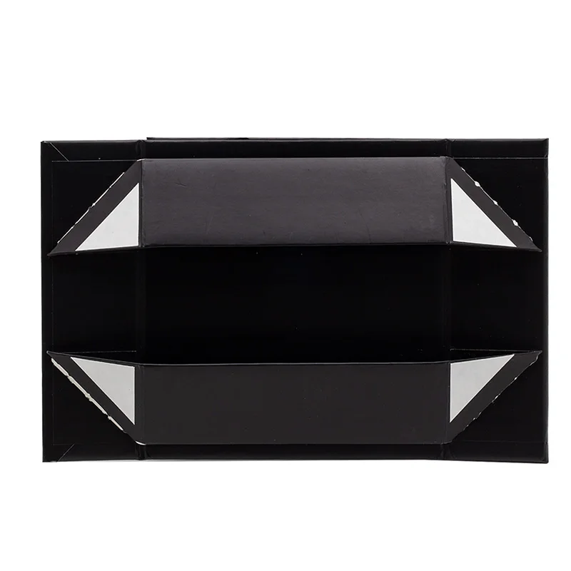 Custom premium black magnetic closure small tiny gift packaging box wholesale