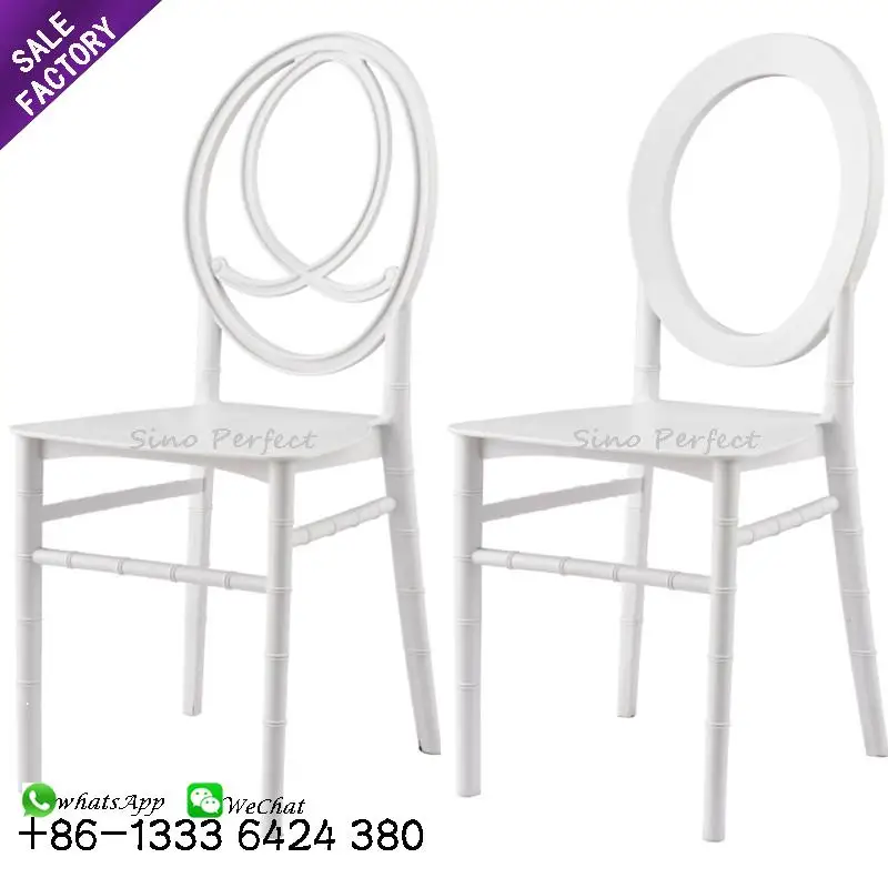 Sale Luxury stacking plastic tiffany round back party hotel dining wending phoenix chairs set for outdoor