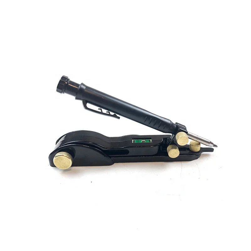 Multi-function Scribing Tool Construction Pencil Woodworking Scribe Tool with Deep Hole Pencil Compass for Woodworking
