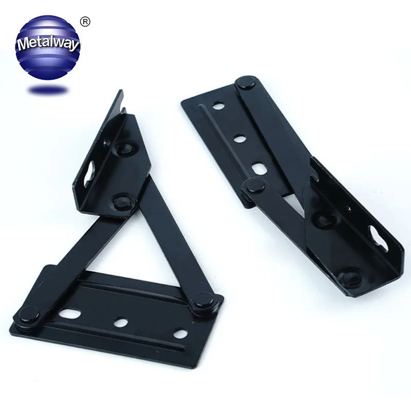 Furniture Hardware Adjustable Spring Folding Hinge Metal Black Mechanism Hinge for Sofa Bed Sofa Bed Mechanism