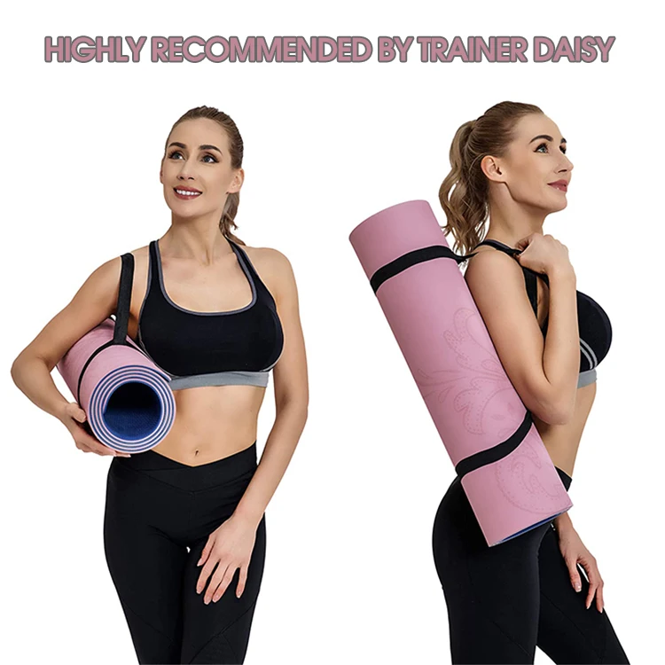 Cheap Price Wholesale 6mm Thick Double Color Non Slip Exercise Eco Friendly TPE Yoga Mat