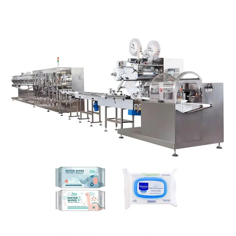 Cross Fold Wet Wipes Machine Pocket Making Big Capacity