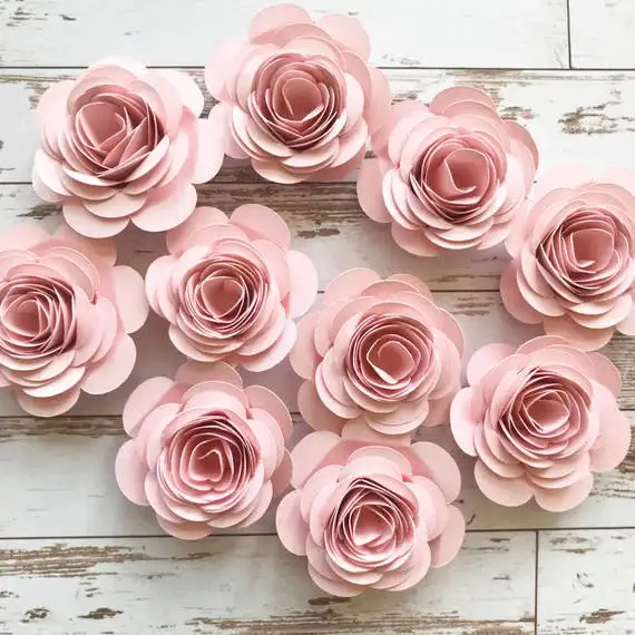 DIY Paper Rose Wall Wedding Decor Artificial Rose Paper Flower