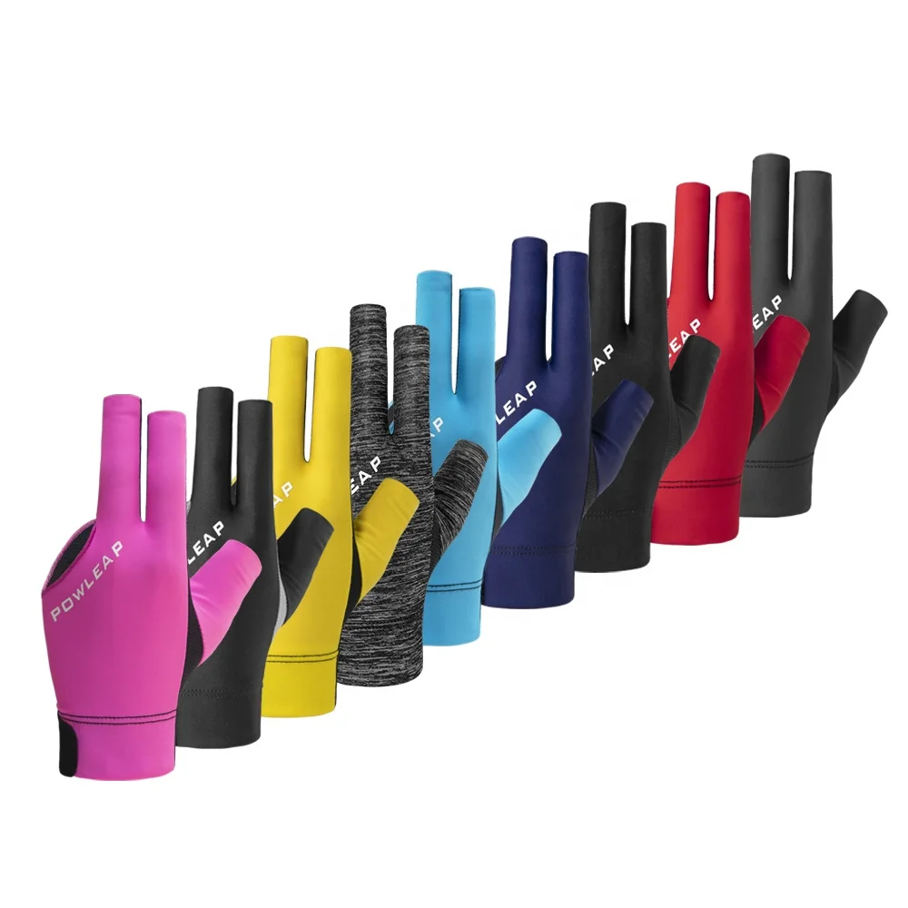 Цветные бильярдные перчатки для молодежи на заказ бильярда с 3 пальцами