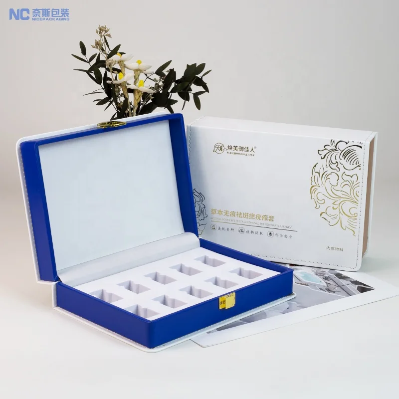 Moq 1pcs Custom Perfume Collagen Peptides Powder Wood Leather Packaging Boxes Weight Loss Peptides Bottle Luxury Packaging Box