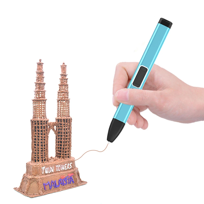 Kids The Low Temperature 3d Pen Printer OLED Screen with PCL ABS PLA Filaments 5V 2A,5A2V Multicolor 178*18*18mm Automatic 0.9mm