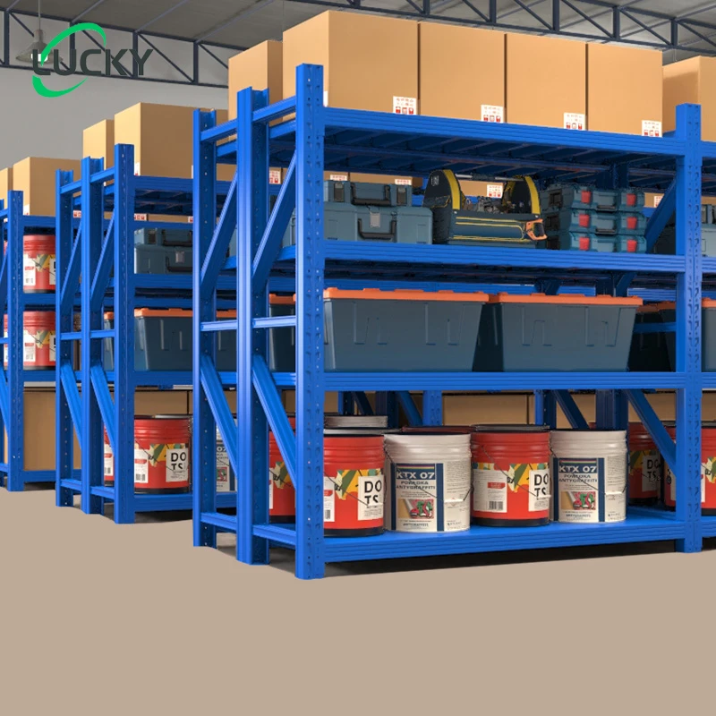 Leke heavy boltless steel metal medium light 5 layers duty stacking shelving racks racking warehouse storage shelf shelves&units