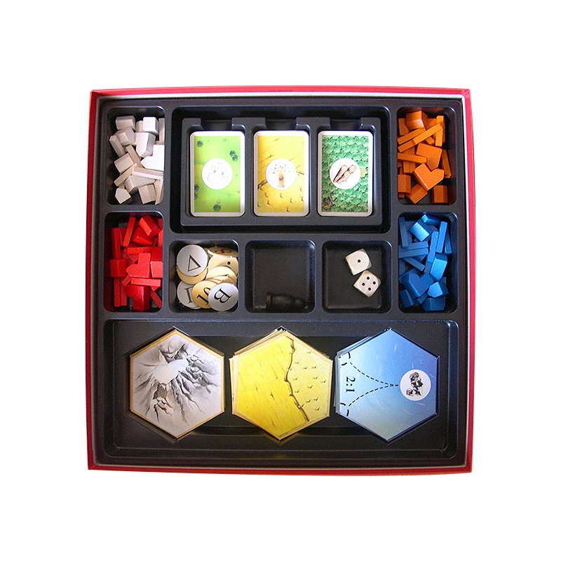 Low price high quality customized desk catan junior Plastic Board Games playing game for adults and children