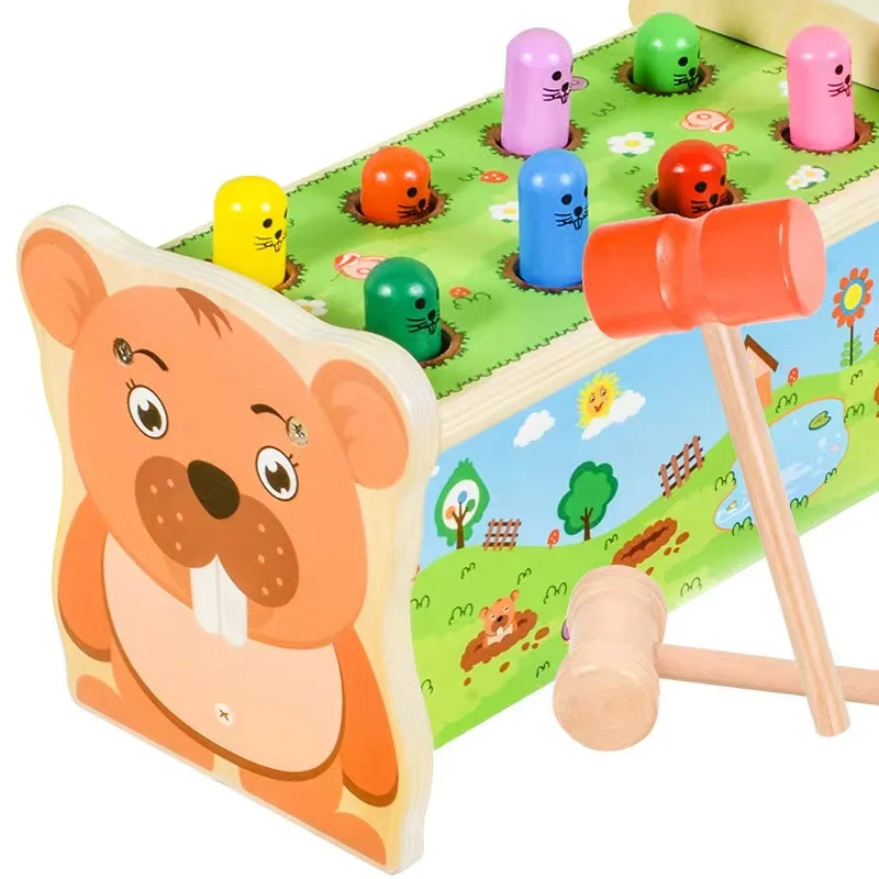 New Hot Sale Wooden Creative Whack-a-Mole Music Knock Funny Multifunction toy early educational For child Boys and girls