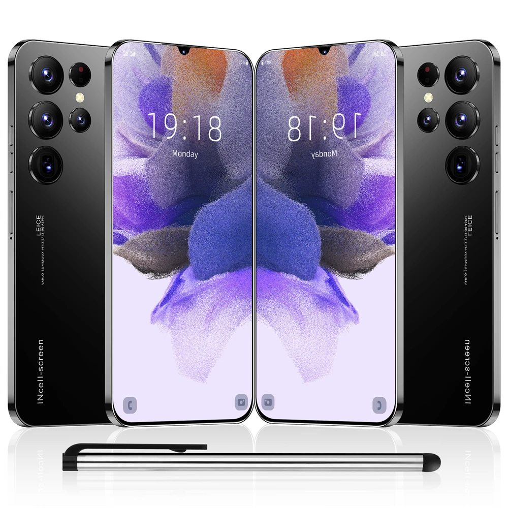 New Original phone S22 Ultra Smart Android Phone 6.8 Inch Qualcomm Dual Sim Dual Standby Unlocked Smartphone Cellphones