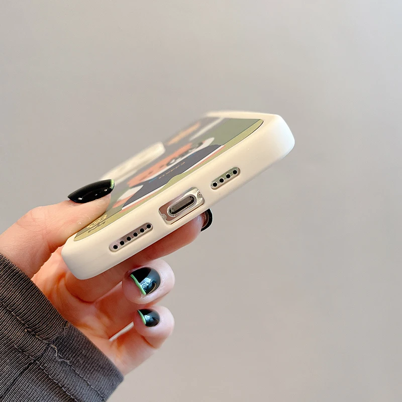 Mirror Bear Girly Women Fashion TPU Mobile Cover for iPhone Case Origina Cases of Glass For iPhone 7 Plus For iPhone Case