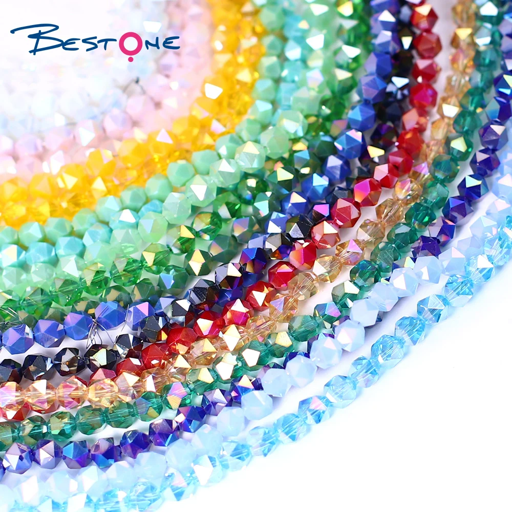 Bestone 4mm Hot Sale Crystal Beads Rondelle Beads Factory Directly Sale JC Crystal Glass Beads