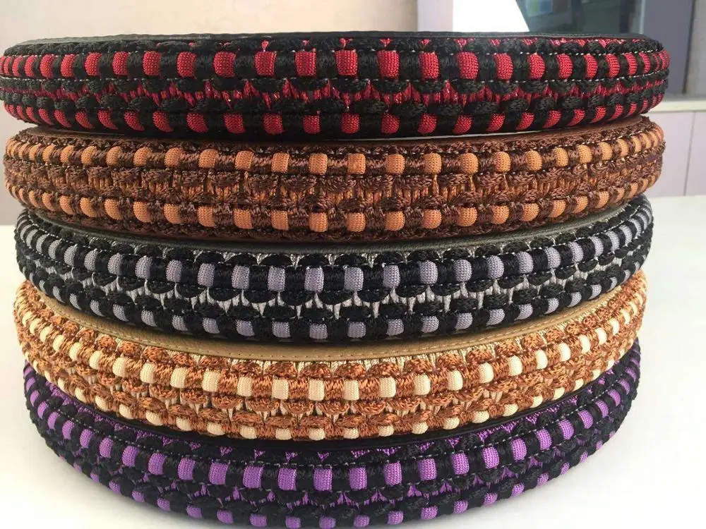 Competitive Price Leather Car Steering Wheel Cover With Polyester