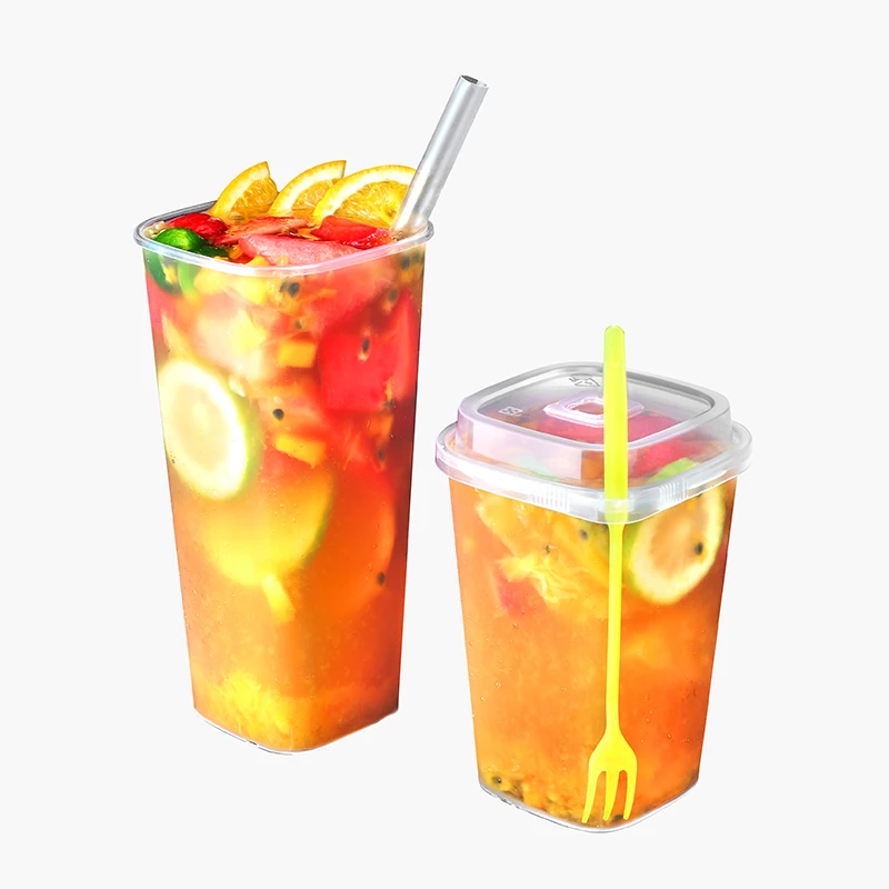 Многоразовая полипропиленовая чашка boba для сока/чайные чашки в матовой или прозрачной чашке с принтом логотипа на заказ