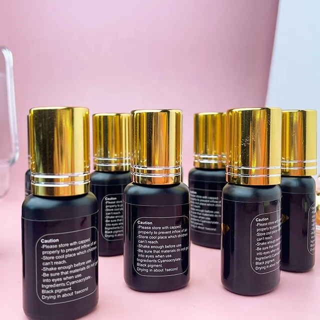 Korean 1 Second  Water Proof Drying Lash Extension Mink Private Label Eye Lash Extension Glue Lashes Glue