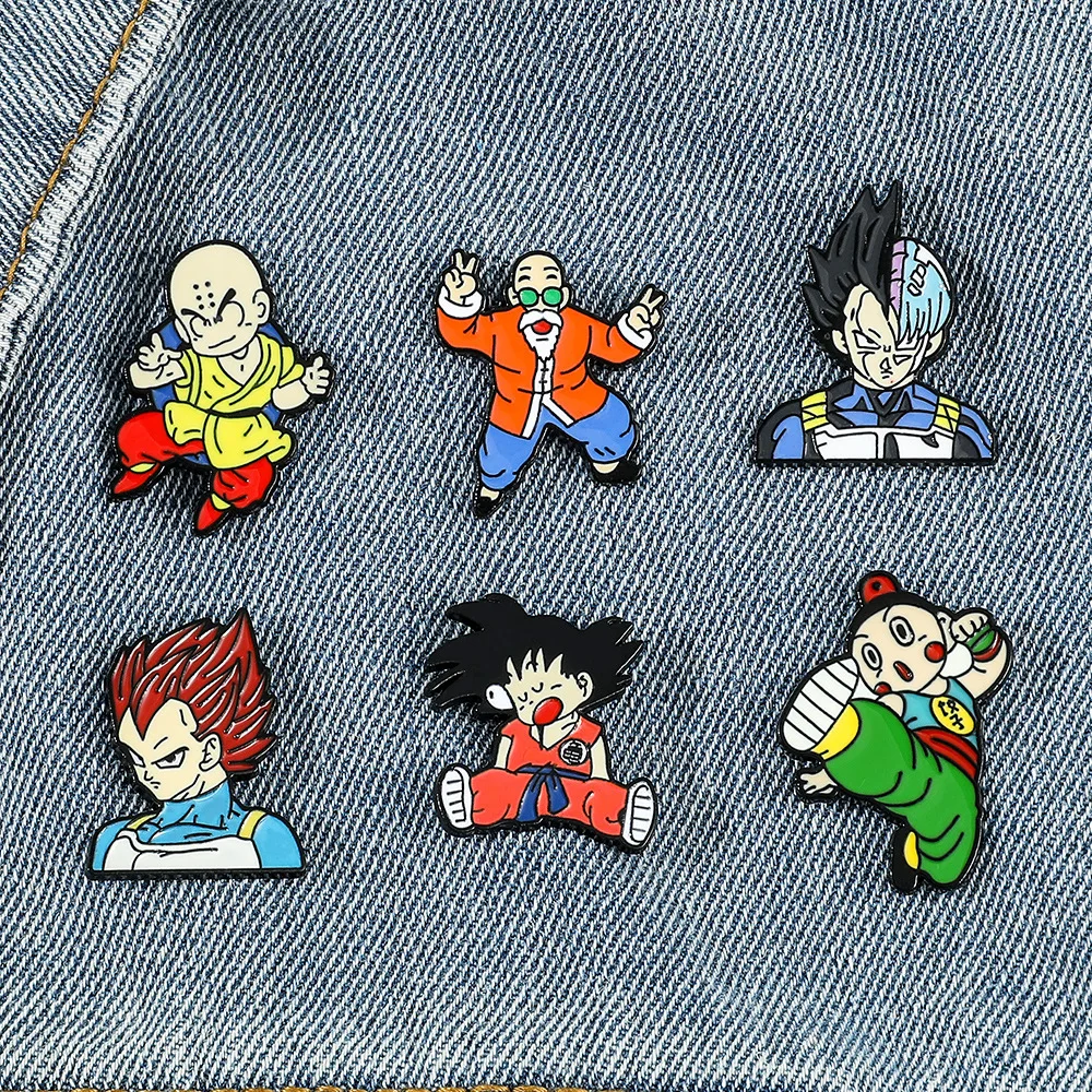 Классический японский аниме Dragon Ball милые Мультяшные металлические эмалированные нагрудные булавки для одежды