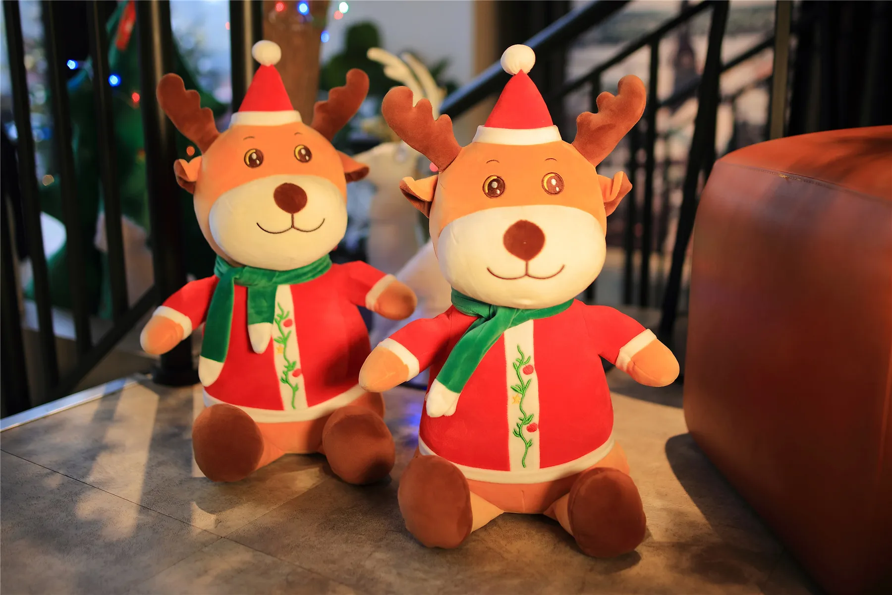 Christmas Gift Cartoon Christmas Elk Doll Company Gift Santa Claus Doll Pillow Plush Toy