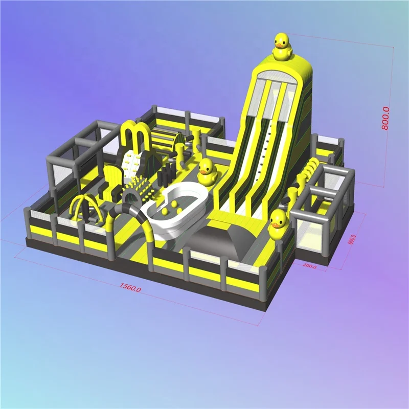 Inflatable large amusement fun city cute supermarket duck bathroom for sale