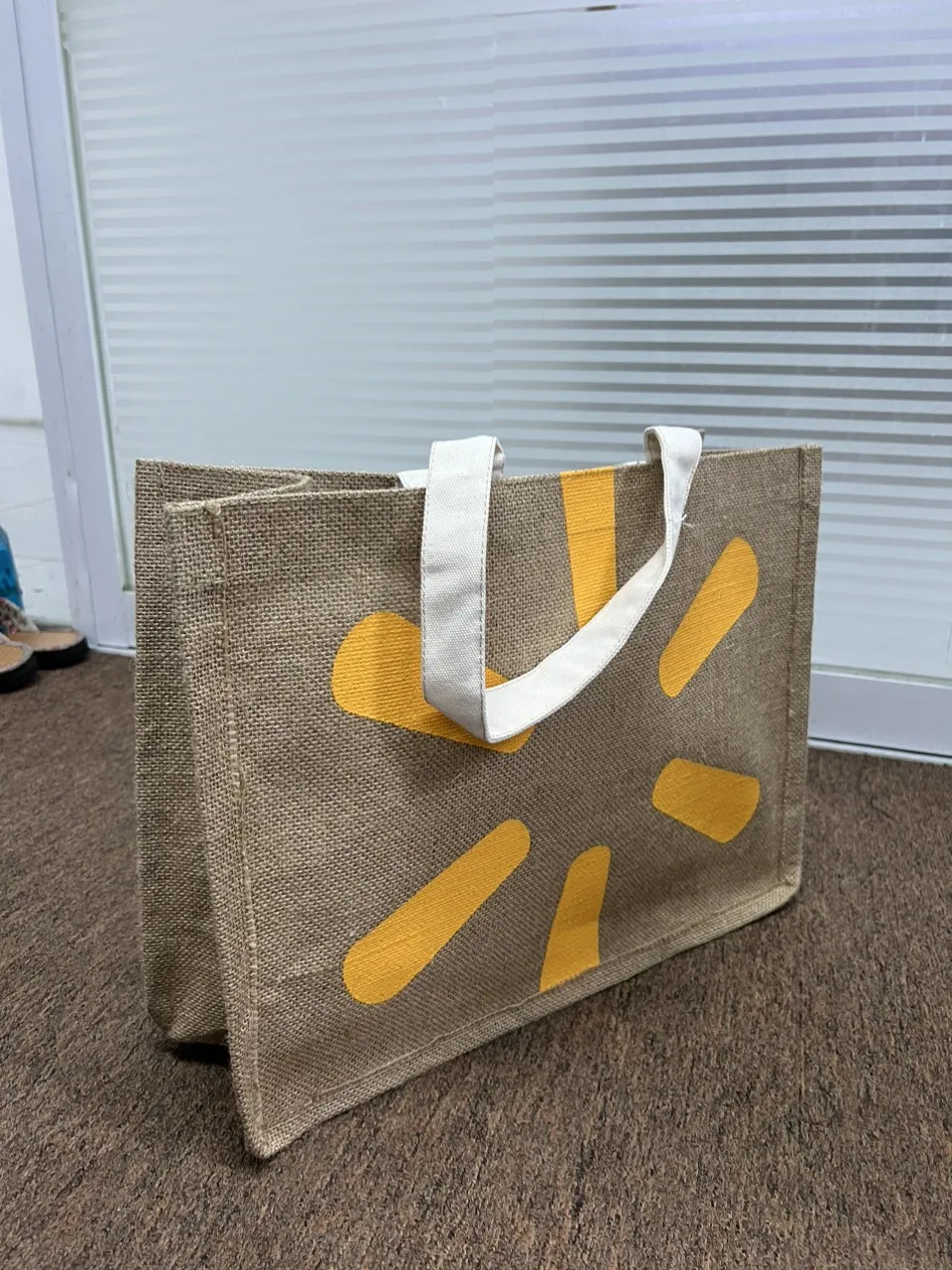 Custom Color jute eco recycle material Tote Bag Eco-Friendly Recyclable Promotional Shopping Handbags