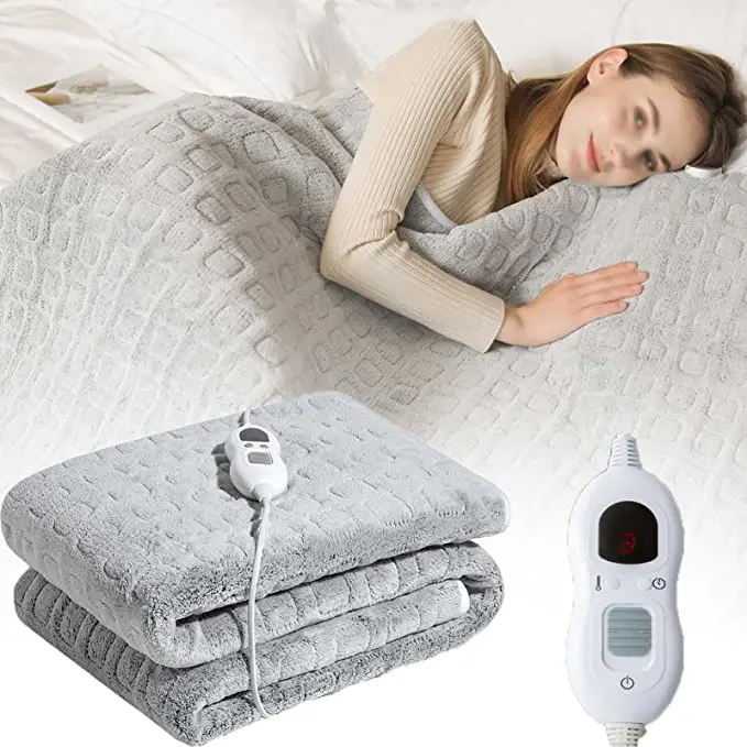 Electric Heated Washable Soft Fleece Blanket Electric Blanket Price Electric Heated Blanket With Sleeves