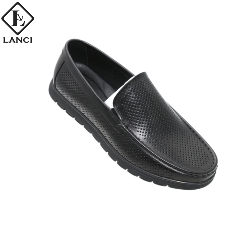 LANCI Top quality manufacturer price  custom made Walking Style Shoes leather  men casual shoes