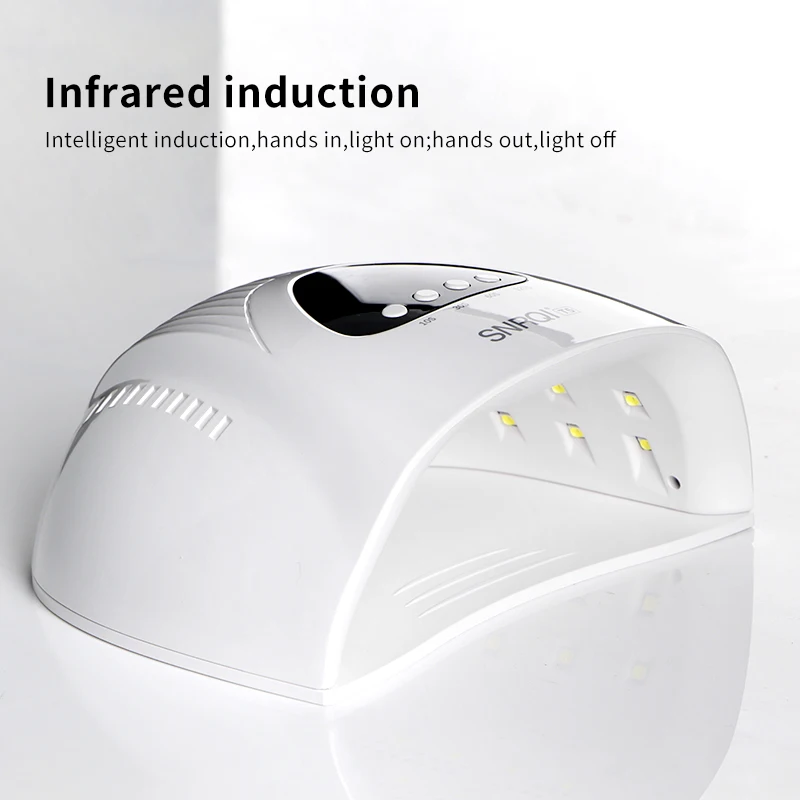 Nail Equipments UV LED New Beauty Personal Care Nail Suppliers UV Smart Mini Lamp White 4 Timing Setting 48w
