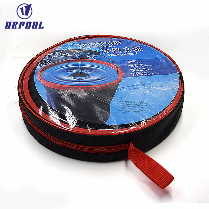 Collapsible Bucket Outdoor Camping Foldable Water Container Portable Folding Wash Pail for Beach, Travel, Oxford Camping Bucket