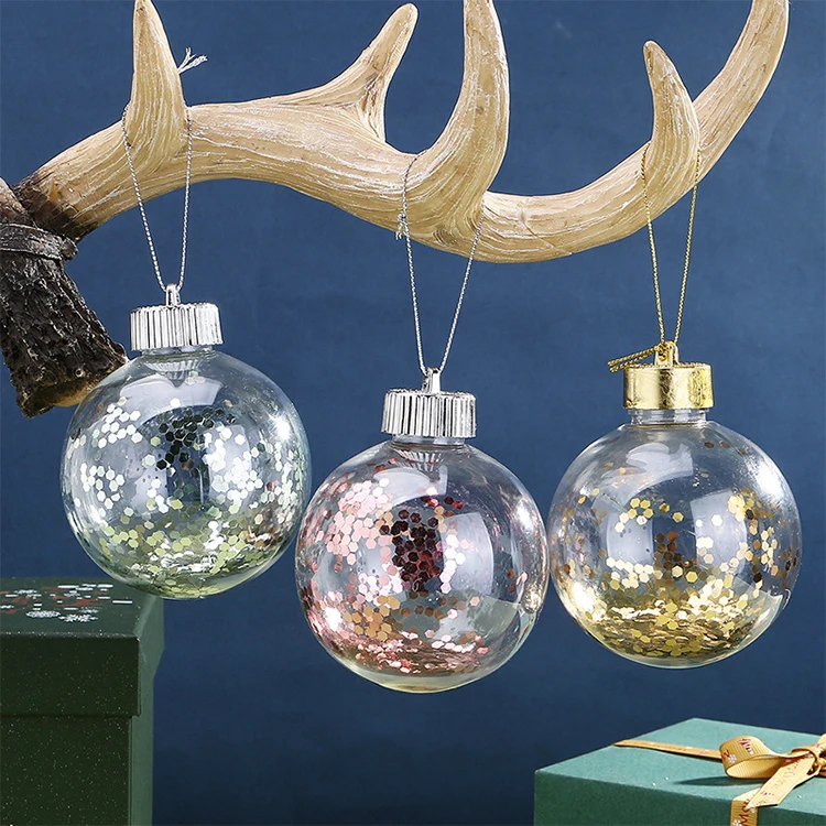 Home or party Christmas tree ornament ball colorful shimmery beads