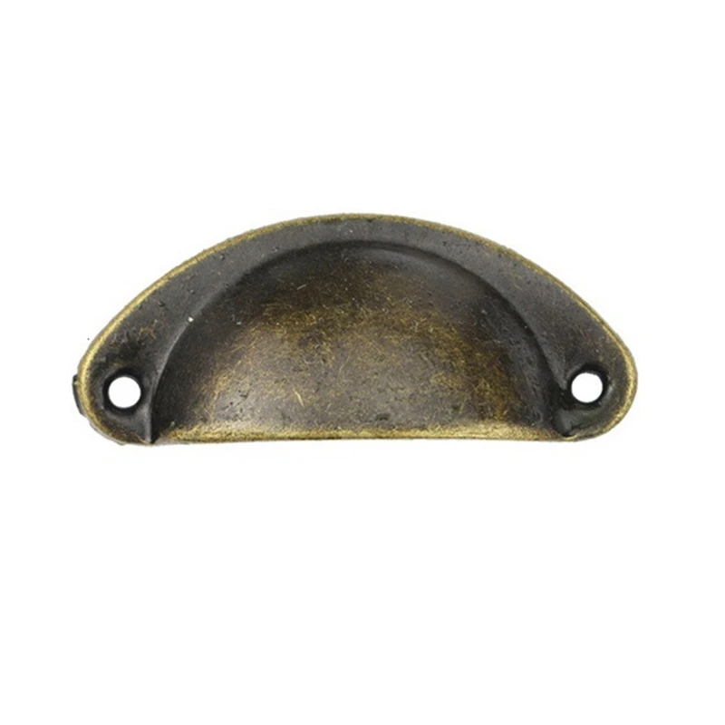 50mm Small Antique metal shell drawer handle for furniture cabinet pharmacy wooden box Craft decorative