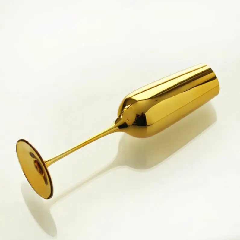stock wholesale colored luxury wedding champagne glasses gold