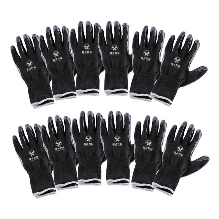 Другие перчатки Xingyang рабочие нейлоновые нитриловые с покрытием маслостойкие промышленные рабочие перчатки