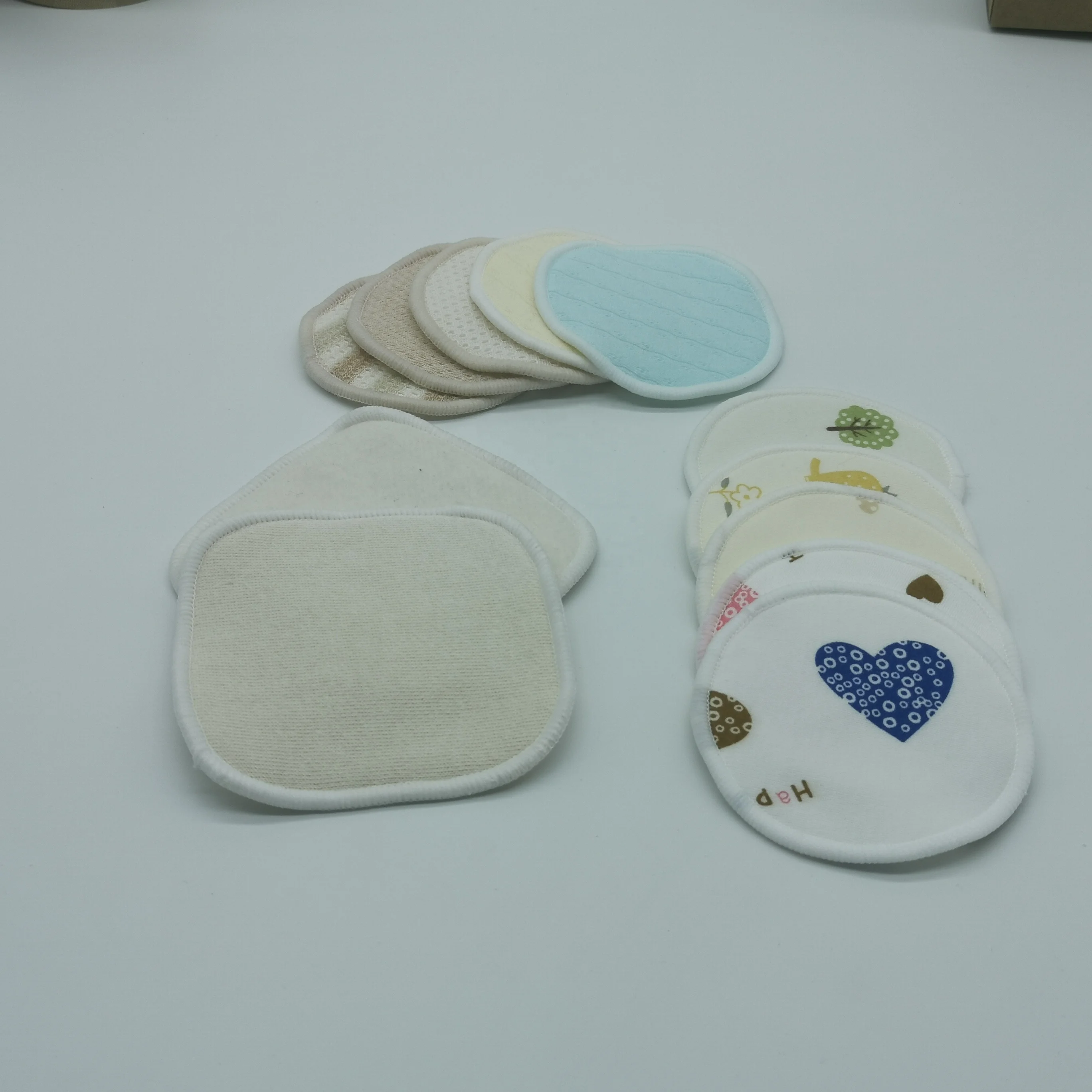 
Reusable bamboo facial cotton pads bamboo make up remover pads face pads with custom packing 
