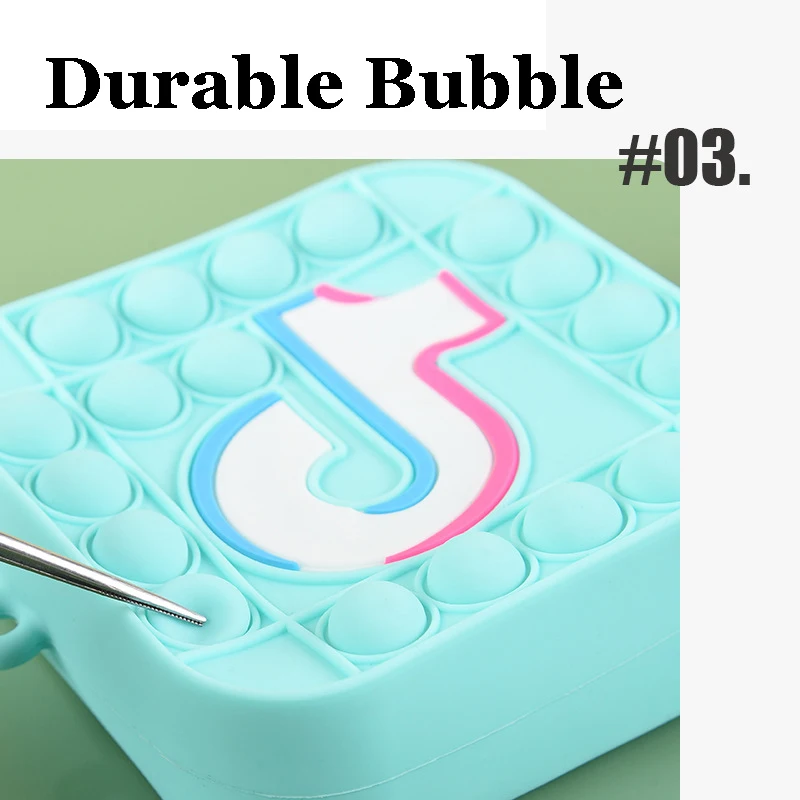 Wholesale  Girls Tiktok Silicone Pop Bubble Coin Wallet Purse Bag  Lady Fidget Bag Kids Crossbody Tik Tok Pop Silicone Purse