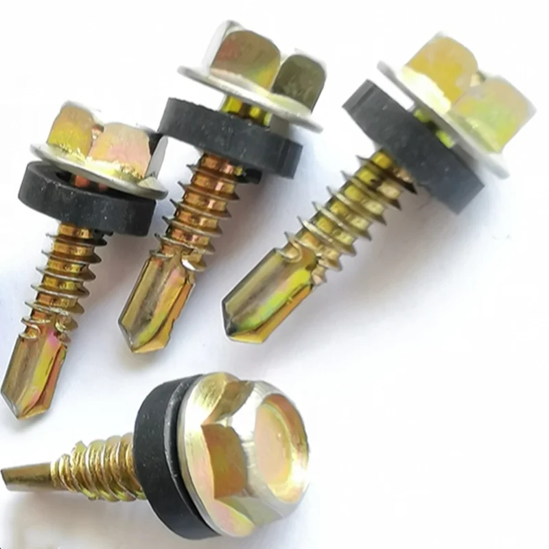 Xylan Self Drilling Screw With Rubber Washer