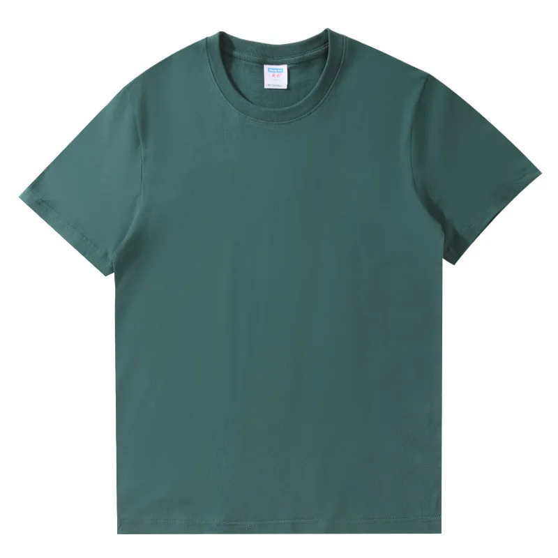 Combed pure cotton round neck short sleeved T-shirt custom printed logo customization