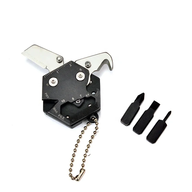 Convenient multifunction stainless steel coin knife Portable EDC outdoor folding knife combined screwdriver portable mini knife