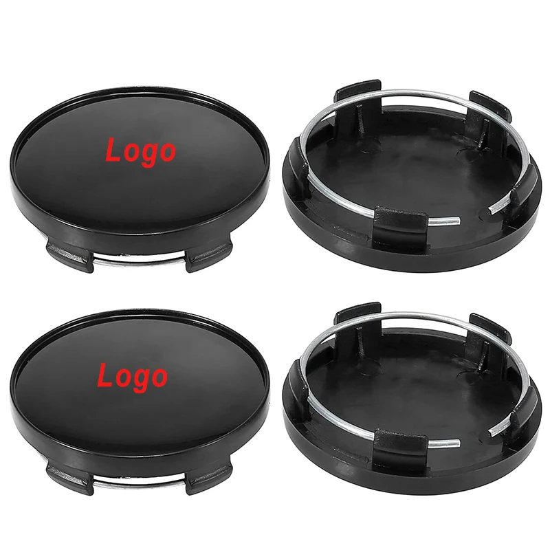 60mm ABS Aluminum Logo Carbon Fiber Pattern Car Wheel Center Hub C aps Cover Fibre Car Rim Hubcap Badge Styling Accessories