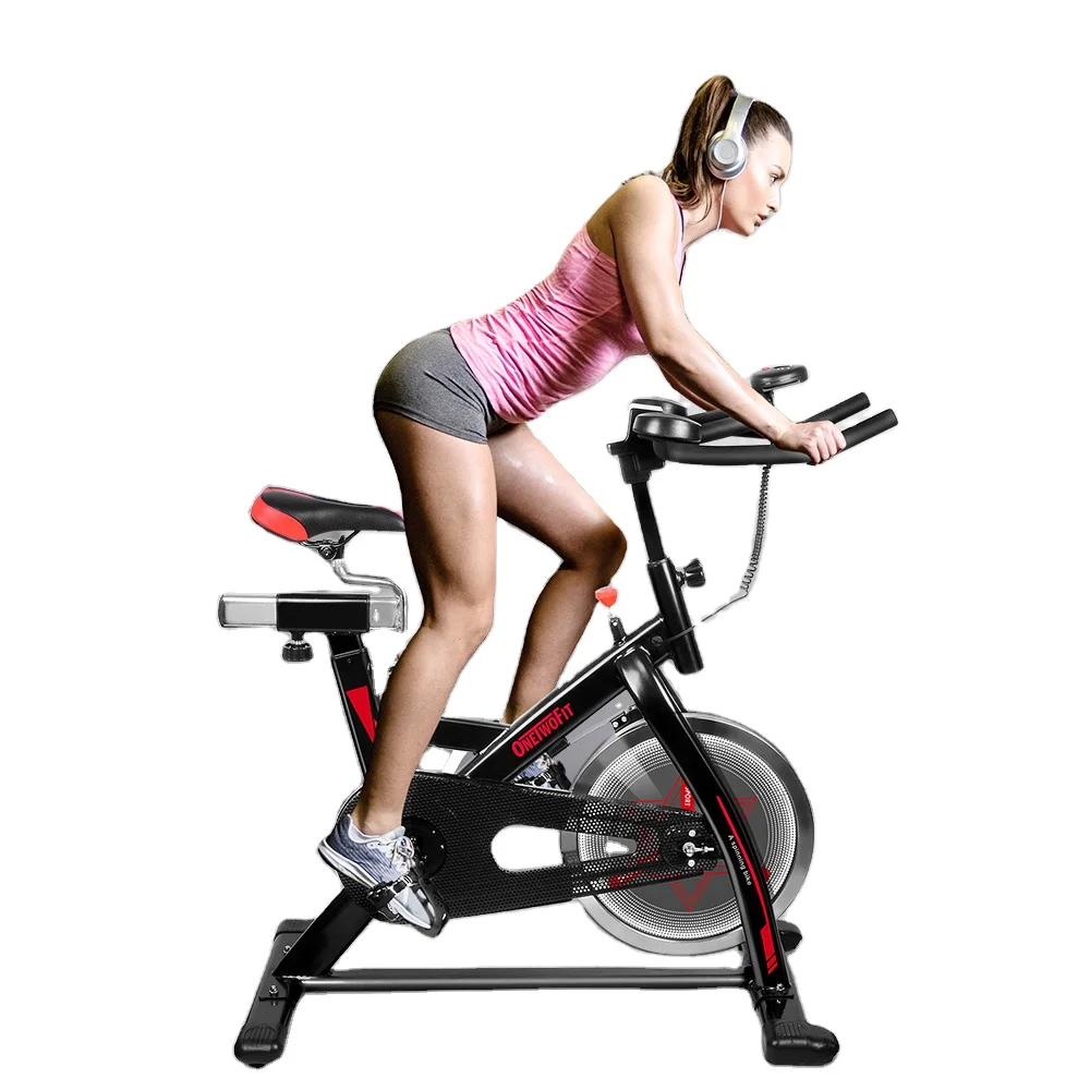 OneTwoFit Hot Sale Modern Estatica Magnetic Cardio Indoor Cycling Stationary Spin Fitness Exercise Spinning Bike