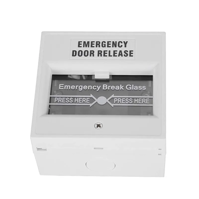 Alarm white emergency break glass exit button door release emergency door release button