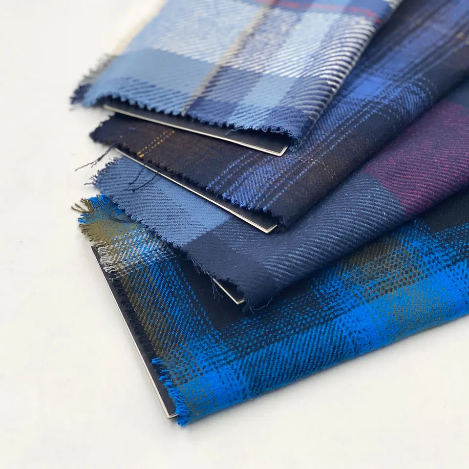 Suppliers roll bangladesh new checks snuggle shirt designs double side hevery weight brown super soft flannel fabric