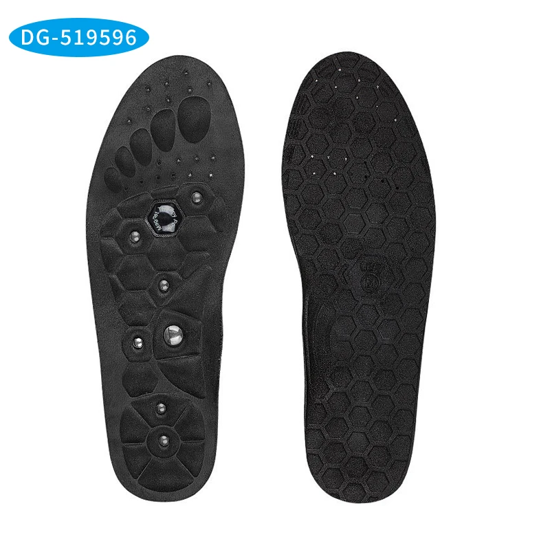 BDE Health Care Insole with Magnet Sole Acupoint Gel PU Massage Foot Arch Sweat Absorption Breathable Support Magnetic Therapy
