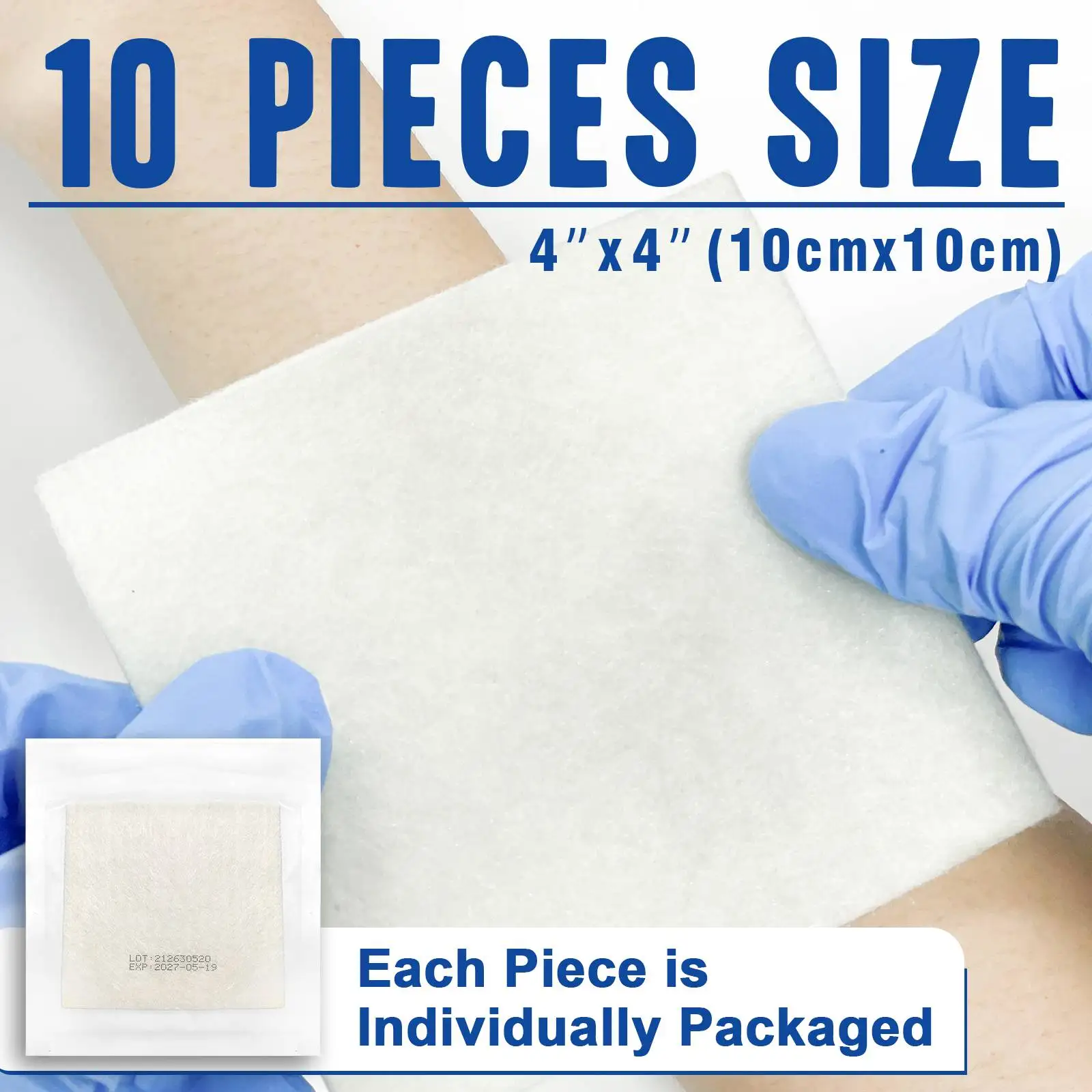 Risened OEM Custom Size 20*30cm Calcium Alginate Wound Silicone Foam Dressing Functional Medical Dressing